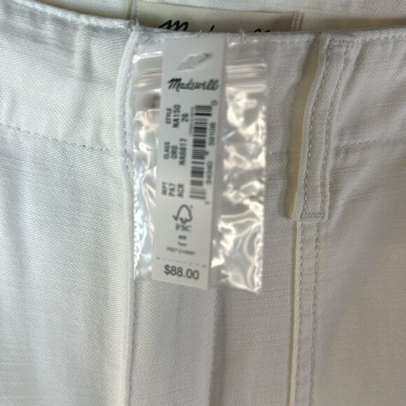 🤍 Madewell Griff Tapered Fatigue Pants | Off-White | Size 26 NWT - Picture 3 of 5